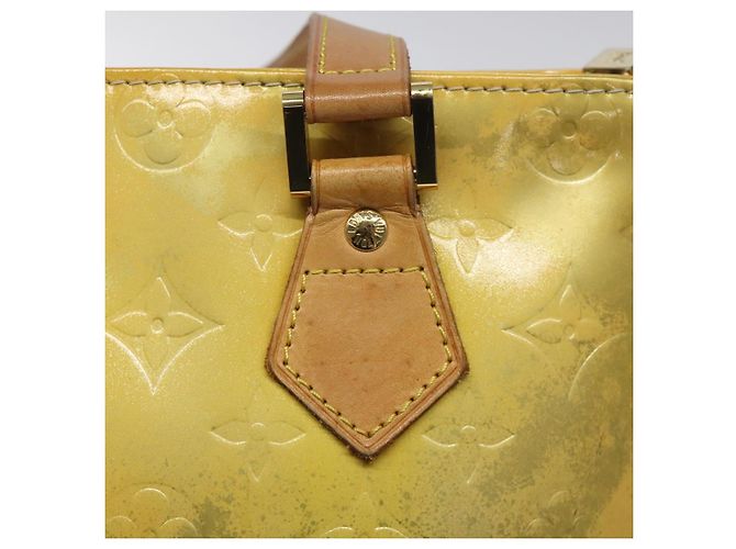 LOUIS VUITTON Monogram Vernis Houston Borsa a Mano Grigia M91053 LV Auth 118524 Grigio - vista 10
