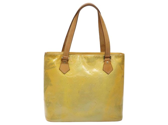 LOUIS VUITTON Monogram Vernis Houston Borsa a Mano Grigia M91053 LV Auth 118524 Grigio - vista 13
