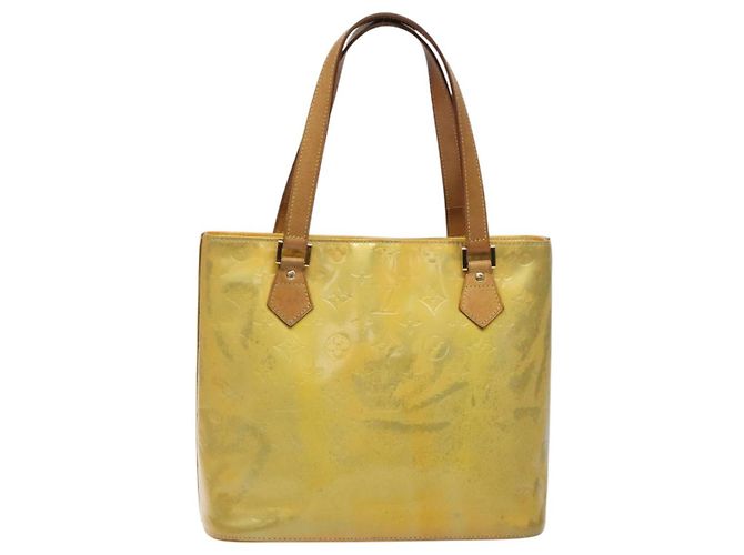 LOUIS VUITTON Monogram Vernis Houston Borsa a Mano Grigia M91053 LV Auth 118524 Grigio - vista 2