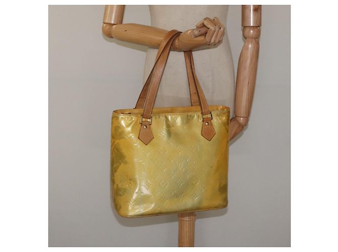 LOUIS VUITTON Monogram Vernis Houston Borsa a Mano Grigia M91053 LV Auth 118524 Grigio - vista 23