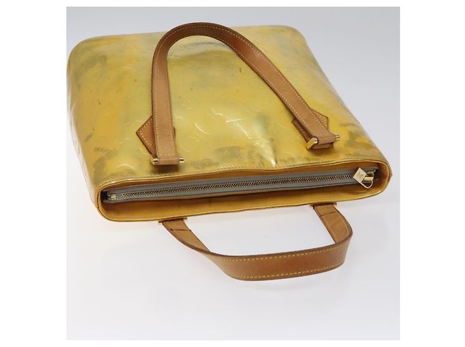 LOUIS VUITTON Monogram Vernis Houston Borsa a Mano Grigia M91053 LV Auth 118524 Grigio - vista 6