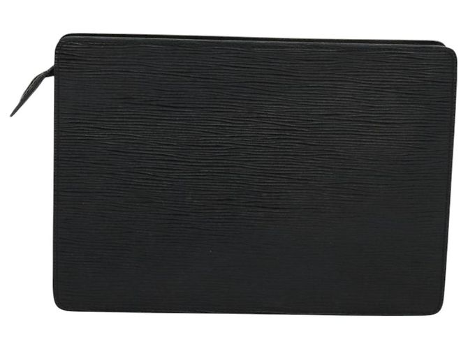 LOUIS VUITTON Epi Pochette Hombre Bolsa Clutch Negra M52522 LV Auth ep8688 Negro - vista 2