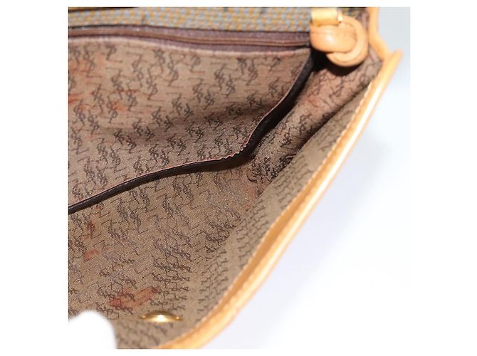Borsa a spalla SAINT LAURENT in PVC pelle marrone oro Auth 119580 D'oro - vista 19