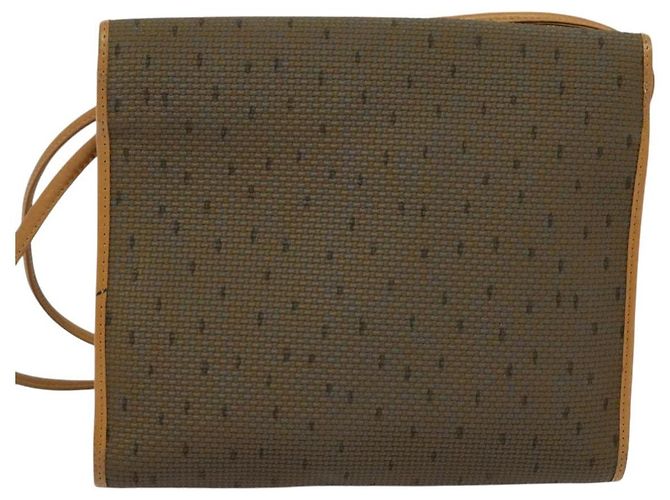 Borsa a spalla SAINT LAURENT in PVC pelle marrone oro Auth 119580 D'oro - vista 2