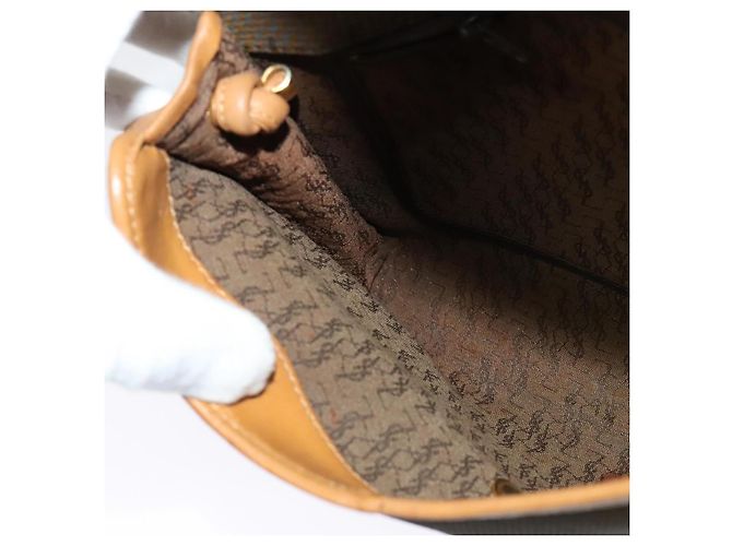 Borsa a spalla SAINT LAURENT in PVC pelle marrone oro Auth 119580 D'oro - vista 20