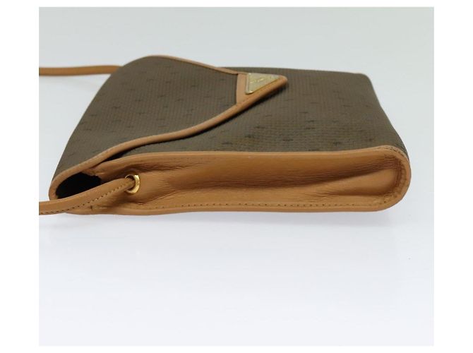 Borsa a spalla SAINT LAURENT in PVC pelle marrone oro Auth 119580 D'oro - vista 3