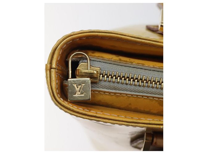 LOUIS VUITTON Monogram Vernis Houston Borsa a Mano Grigia M91053 LV Auth 118533 Grigio - vista 10