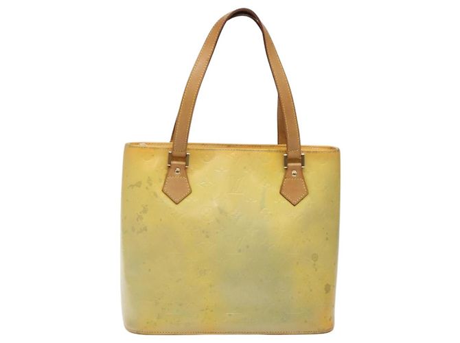 LOUIS VUITTON Monogram Vernis Houston Borsa a Mano Grigia M91053 LV Auth 118533 Grigio - vista 13