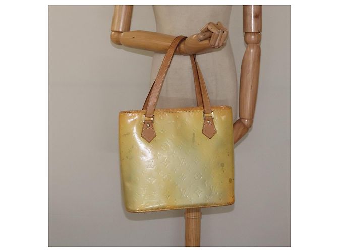 LOUIS VUITTON Monogram Vernis Houston Borsa a Mano Grigia M91053 LV Auth 118533 Grigio - vista 23
