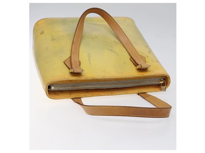 LOUIS VUITTON Monogram Vernis Houston Borsa a Mano Grigia M91053 LV Auth 118533 Grigio - vista 6