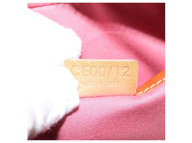 Céline Borsa a mano in tela Macadam Celine C in suede rosa e oro Auth BA1225 D'oro - vista 12
