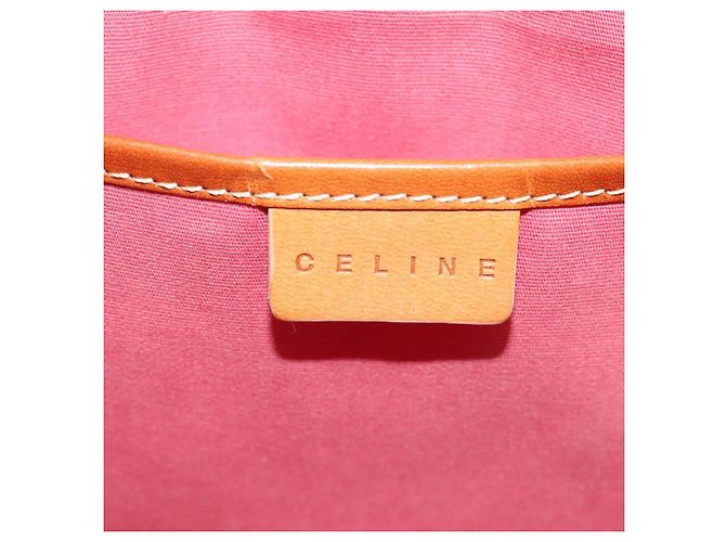 Céline Borsa a mano in tela Macadam Celine C in suede rosa e oro Auth BA1225 D'oro - vista 19