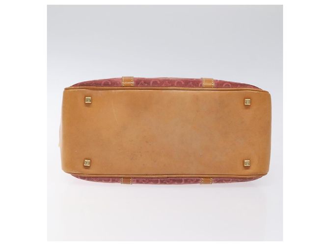 Céline Borsa a mano in tela Macadam Celine C in suede rosa e oro Auth BA1225 D'oro - vista 5