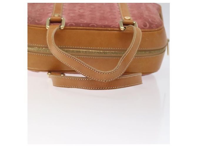Céline Borsa a mano in tela Macadam Celine C in suede rosa e oro Auth BA1225 D'oro - vista 7