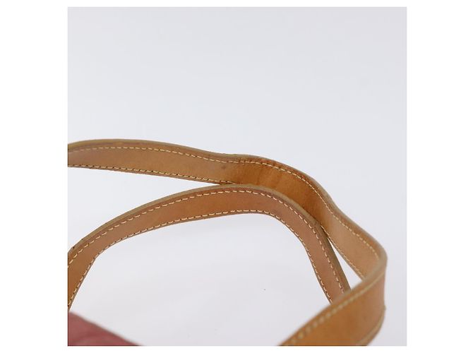 Céline Borsa a mano in tela Macadam Celine C in suede rosa e oro Auth BA1225 D'oro - vista 8