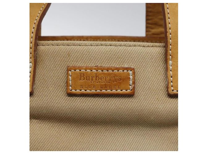 Autre Marque Borsa a mano in tela Burberrys Nova Check Blue Label marrone Auth ti2966 - vista 10