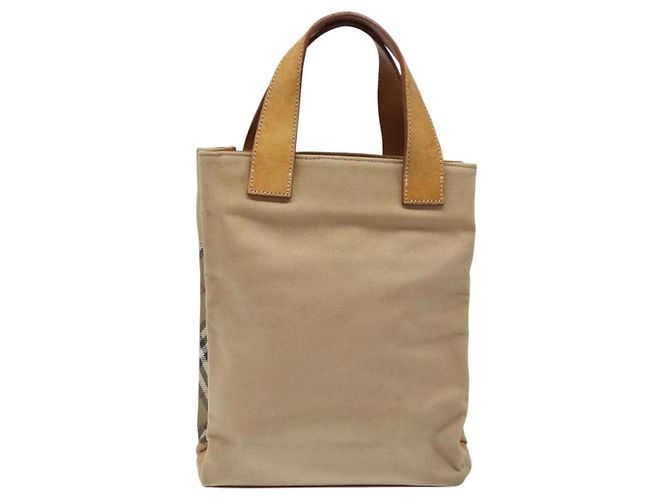 Autre Marque Borsa a mano in tela Burberrys Nova Check Blue Label marrone Auth ti2966 - vista 2