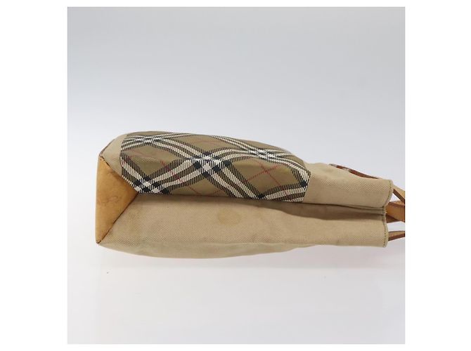 Autre Marque Borsa a mano in tela Burberrys Nova Check Blue Label marrone Auth ti2966 - vista 3