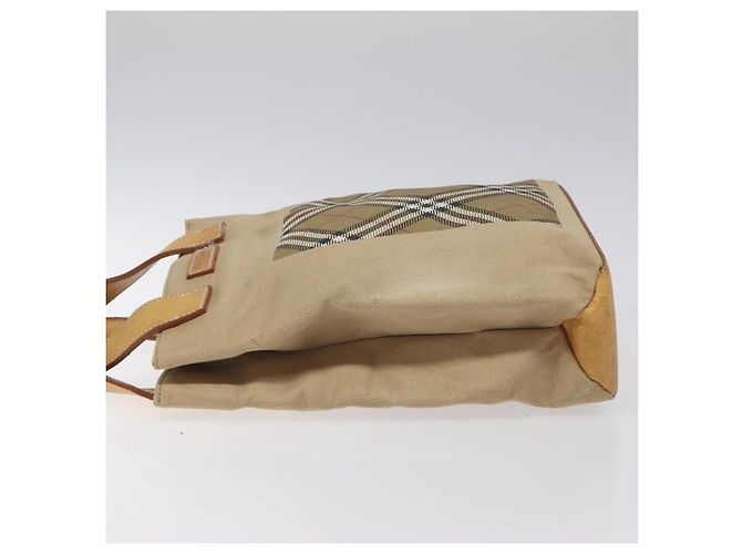 Autre Marque Borsa a mano in tela Burberrys Nova Check Blue Label marrone Auth ti2966 - vista 4