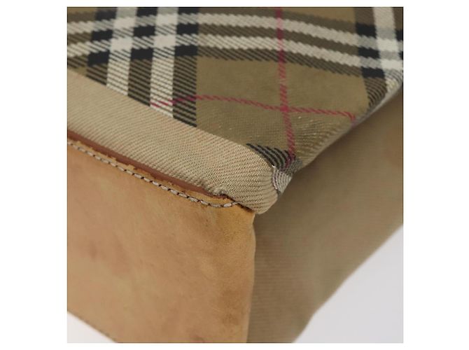 Autre Marque Borsa a mano in tela Burberrys Nova Check Blue Label marrone Auth ti2966 - vista 9