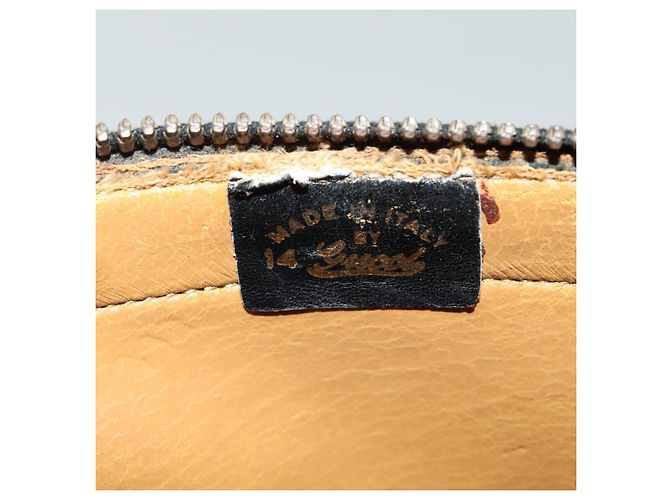GUCCI GG Borsa Clutch Canvas Nera Oro Auth 119645 Nero D'oro - vista 12