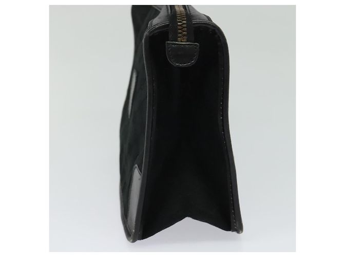GUCCI GG Borsa Clutch Canvas Nera Oro Auth 119645 Nero D'oro - vista 4