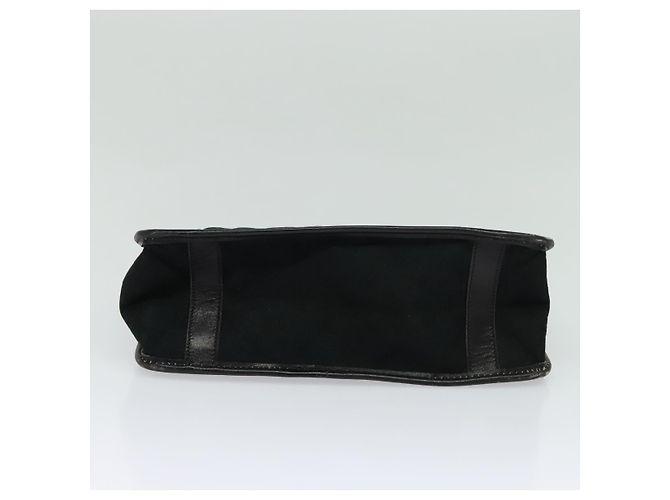 GUCCI GG Borsa Clutch Canvas Nera Oro Auth 119645 Nero D'oro - vista 6