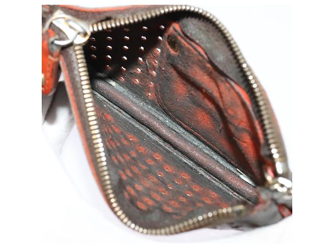 LOUIS VUITTON Monogram Perfo Pochette Cles Monedero Naranja M95222 Auth ac3778 - Ansicht 11