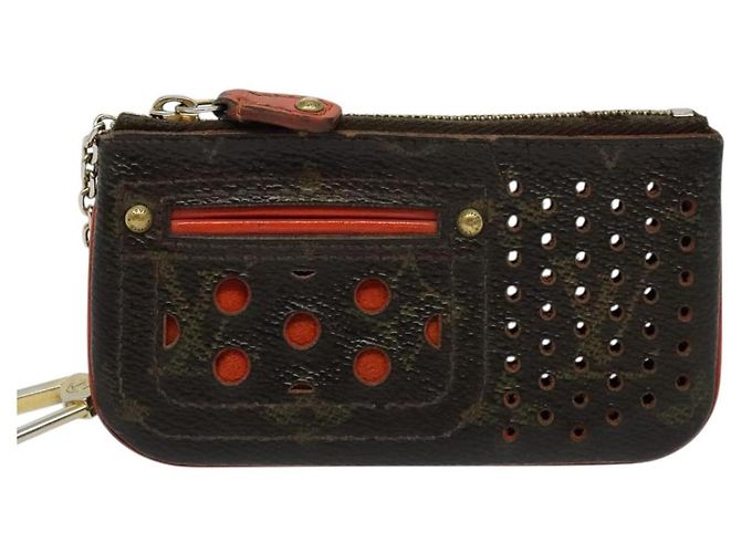 LOUIS VUITTON Monogram Perfo Pochette Cles Monedero Naranja M95222 Auth ac3778 - Ansicht 13