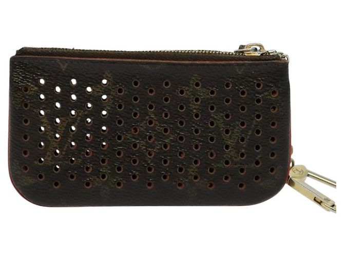 LOUIS VUITTON Monogram Perfo Pochette Cles Monedero Naranja M95222 Auth ac3778 - Ansicht 2
