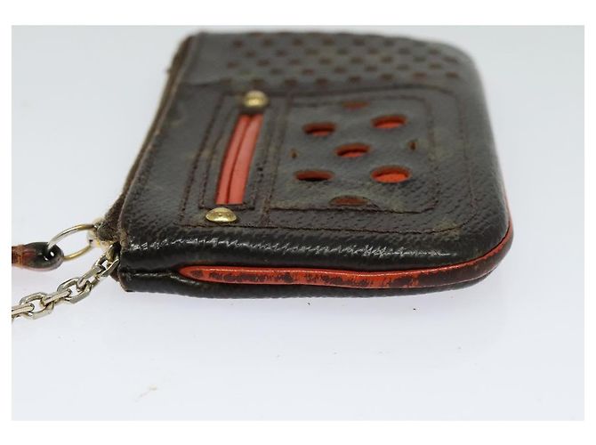 LOUIS VUITTON Monogram Perfo Pochette Cles Monedero Naranja M95222 Auth ac3778 - Ansicht 3