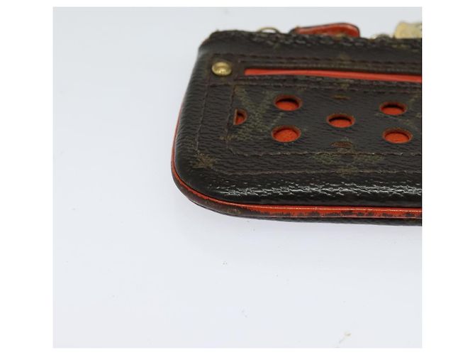 LOUIS VUITTON Monogram Perfo Pochette Cles Monedero Naranja M95222 Auth ac3778 - Ansicht 7
