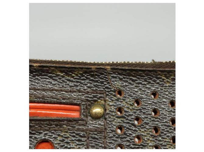 LOUIS VUITTON Monogram Perfo Pochette Cles Monedero Naranja M95222 Auth ac3778 - Ansicht 8
