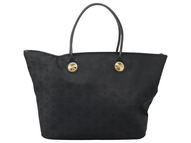 Borsa Tote MCM in nylon nera Auth bs24480 Nero - vista 13