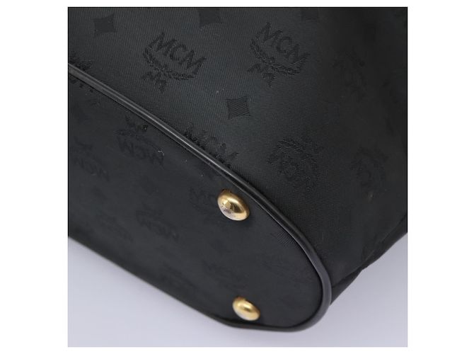 Borsa Tote MCM in nylon nera Auth bs24480 Nero - vista 14