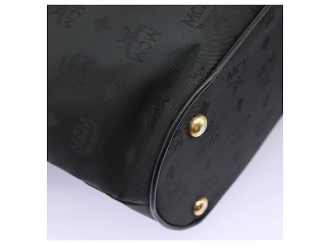 Borsa Tote MCM in nylon nera Auth bs24480 Nero - vista 15