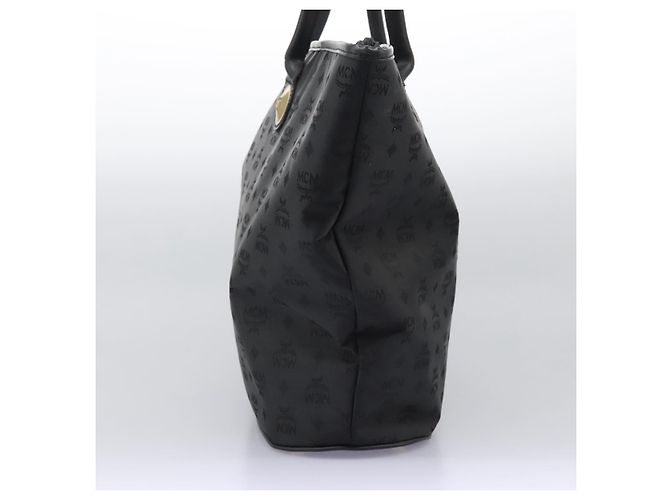 Borsa Tote MCM in nylon nera Auth bs24480 Nero - vista 3