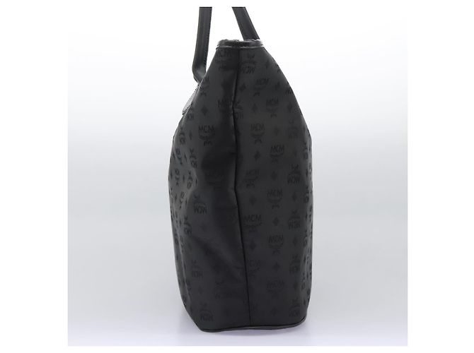 Borsa Tote MCM in nylon nera Auth bs24480 Nero - vista 4