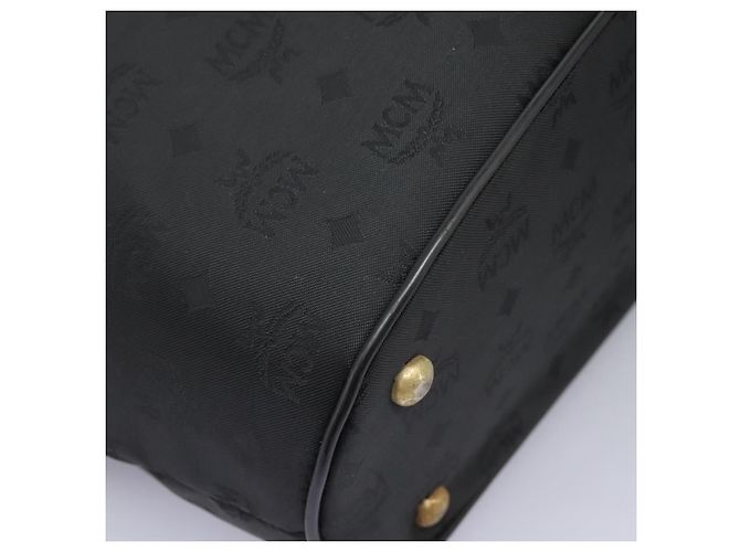 Borsa Tote MCM in nylon nera Auth bs24480 Nero - vista 9