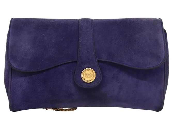 Céline Borsa a spalla CELINE in suede viola Auth BA1516 Porpora - vista 13