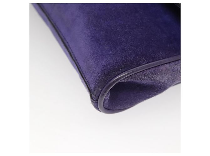 Céline Borsa a spalla CELINE in suede viola Auth BA1516 Porpora - vista 15