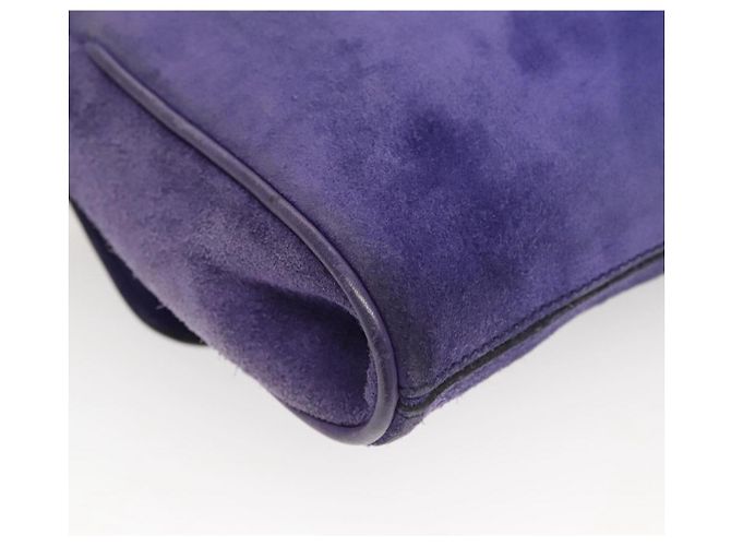Céline Borsa a spalla CELINE in suede viola Auth BA1516 Porpora - vista 16