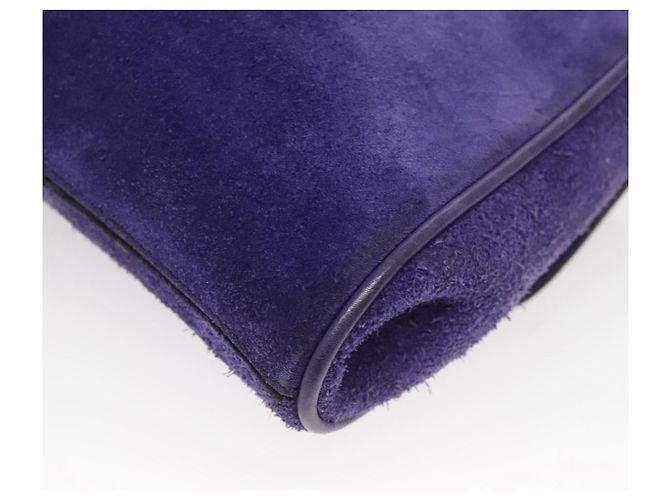 Céline Borsa a spalla CELINE in suede viola Auth BA1516 Porpora - vista 17