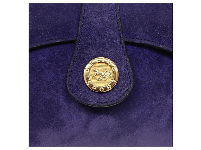Céline Borsa a spalla CELINE in suede viola Auth BA1516 Porpora - vista 18