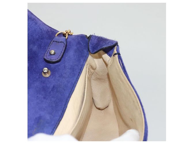 Céline Borsa a spalla CELINE in suede viola Auth BA1516 Porpora - vista 21