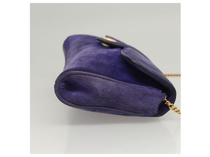 Céline Borsa a spalla CELINE in suede viola Auth BA1516 Porpora - vista 3