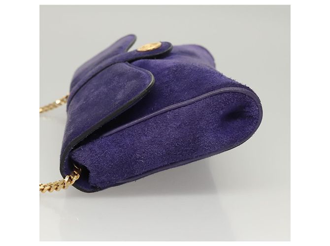 Céline Borsa a spalla CELINE in suede viola Auth BA1516 Porpora - vista 4