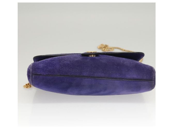 Céline Borsa a spalla CELINE in suede viola Auth BA1516 Porpora - vista 5