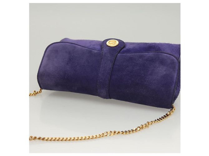 Céline Borsa a spalla CELINE in suede viola Auth BA1516 Porpora - vista 6
