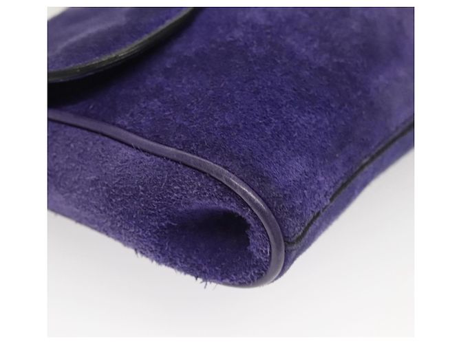 Céline Borsa a spalla CELINE in suede viola Auth BA1516 Porpora - vista 8